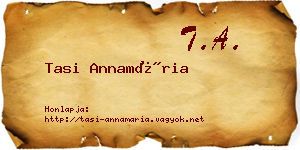 Tasi Annamária névjegykártya